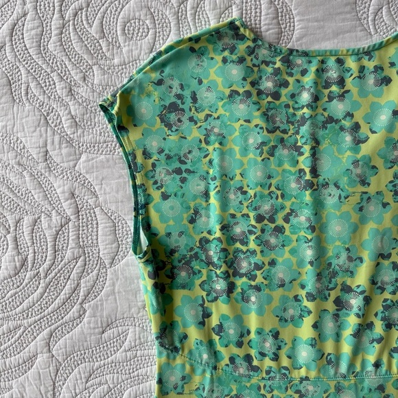 Title Nine - Diamalete Active Athletic Dress - Green & Blue Floral - Picture 12 of 12